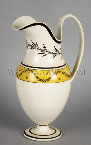 Creamware Ewer
Enamel Decoration
Late 18th to Early 19th Century, entire view